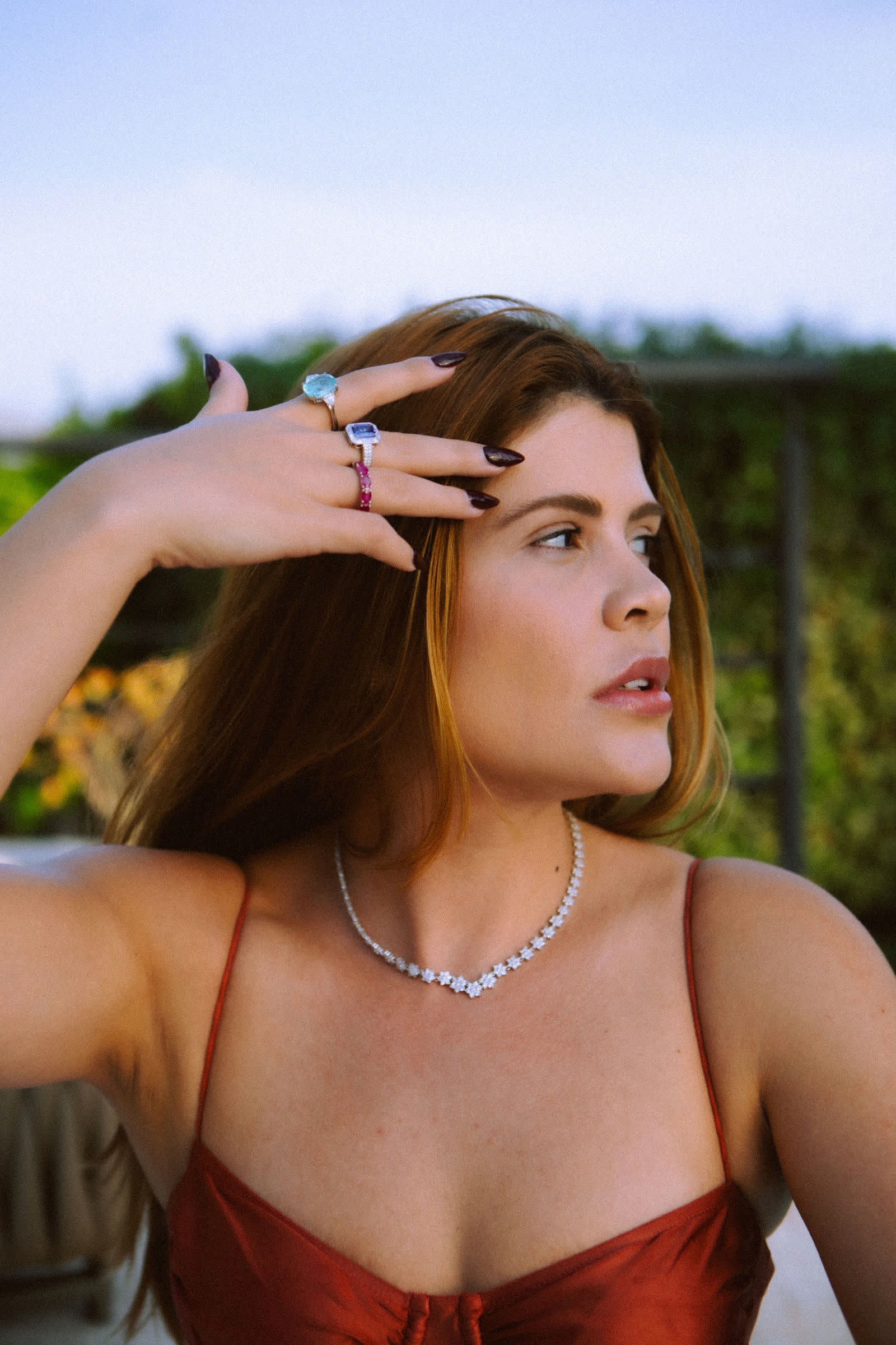 Riviera Necklace — A classic riviera with graduated diamonds.